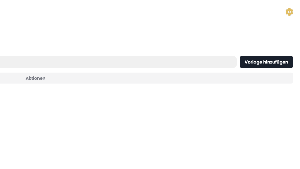 The template list of the Newsletter add-on with the "Add template" button