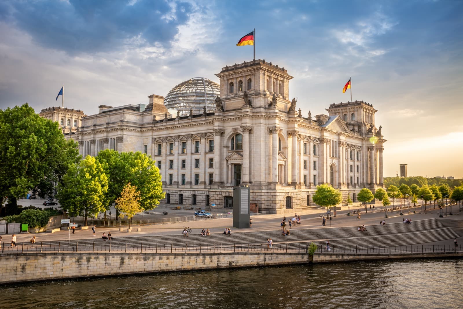 The Reichstag building in Berlin on the Spree