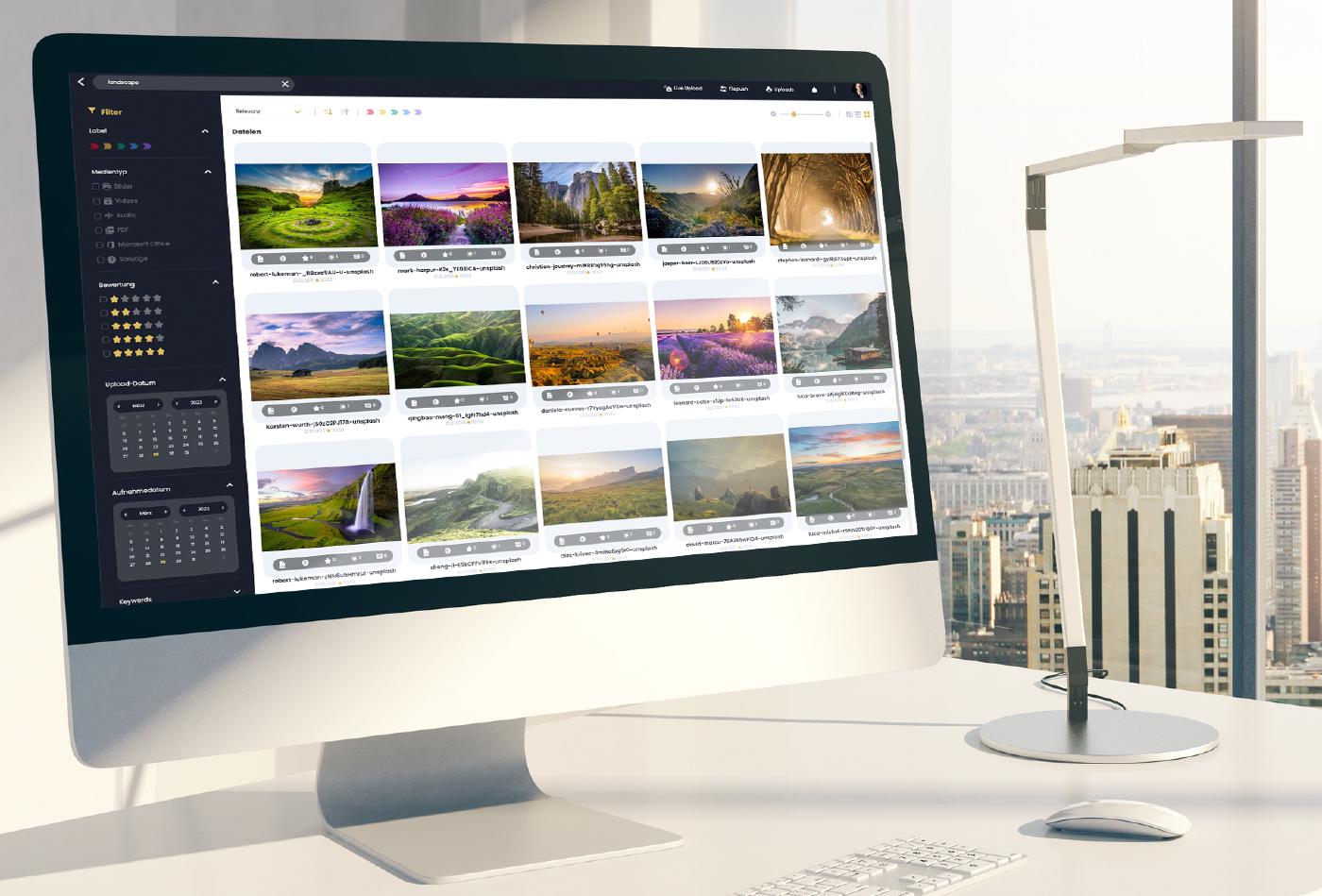 Benutzeroberfläche von VAULO