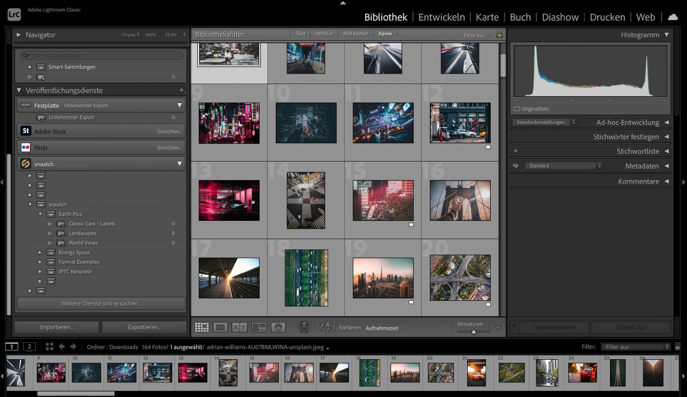Exportieren von Fotos aus Lightroom Classic