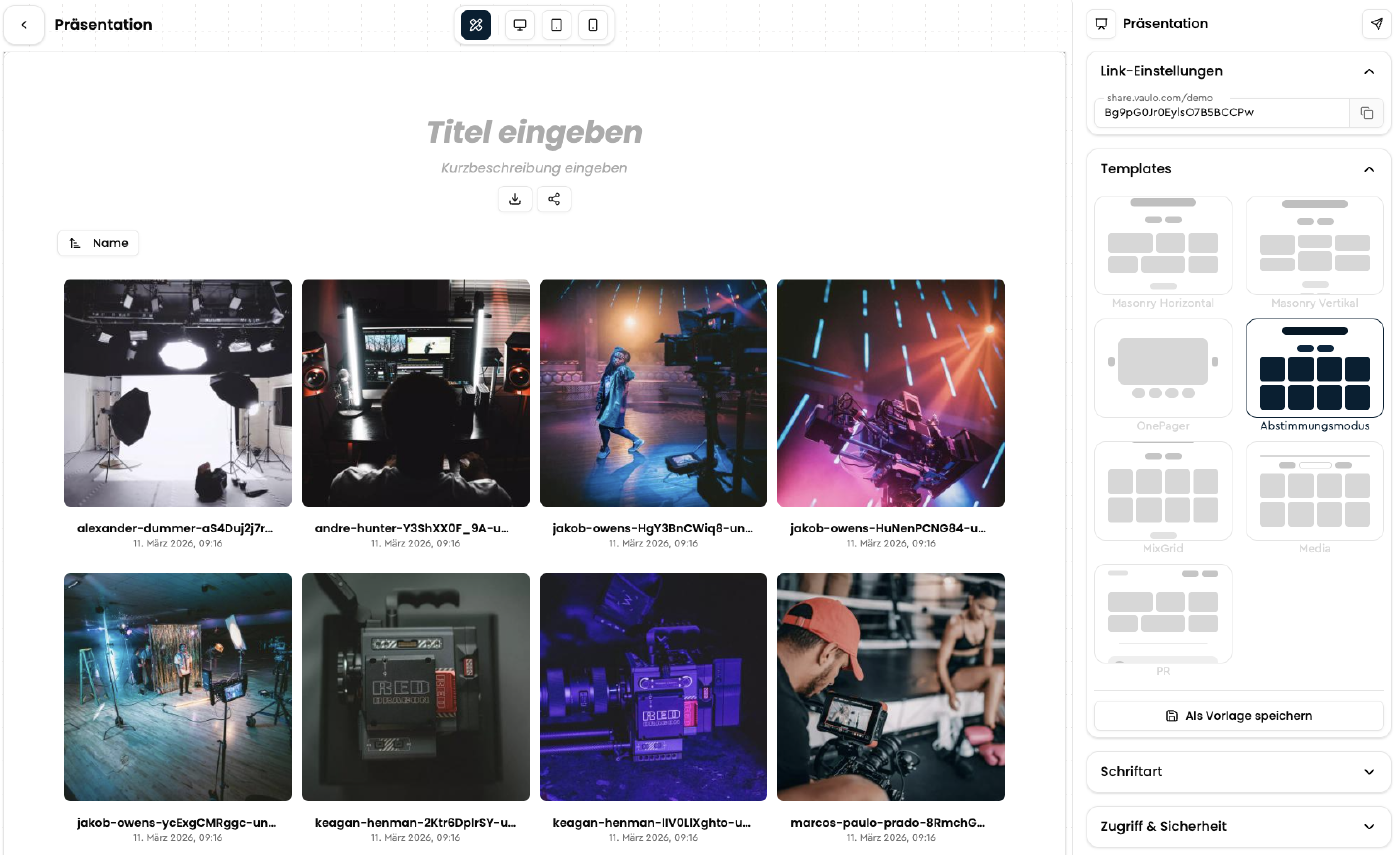 Blog Editor in VAULO zur Individualisierung des Layouts