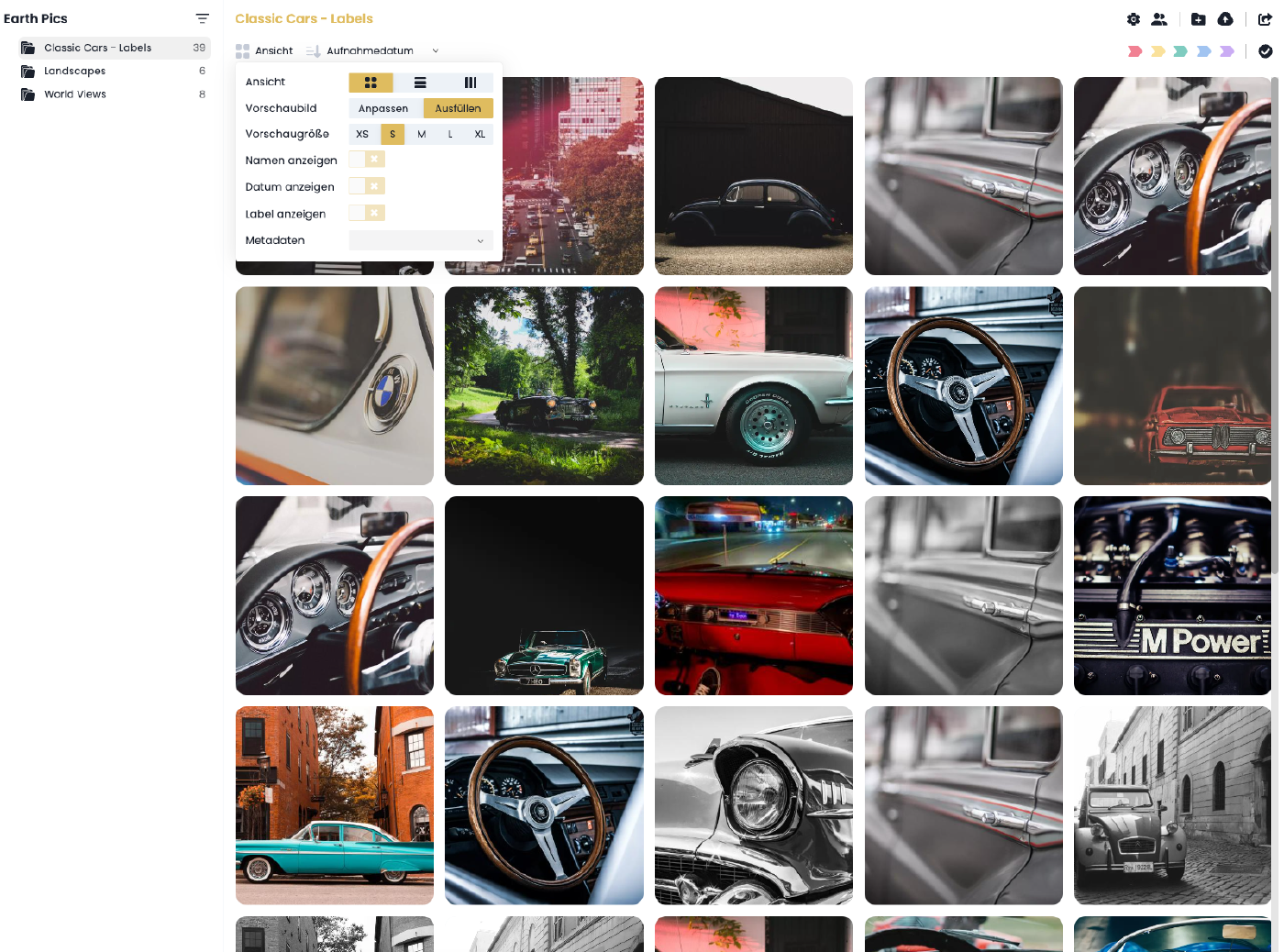 VAULO Grid-Ansicht individualisieren