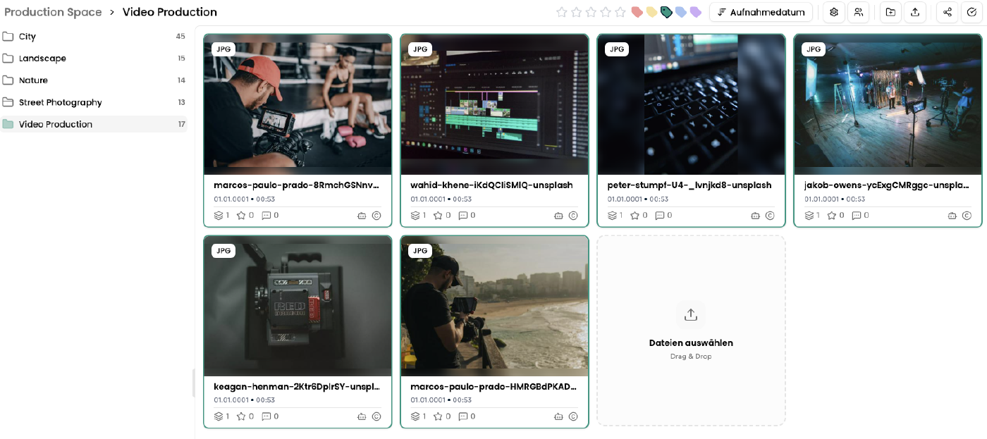 Mehrere Dateien gleichzeitig labeln