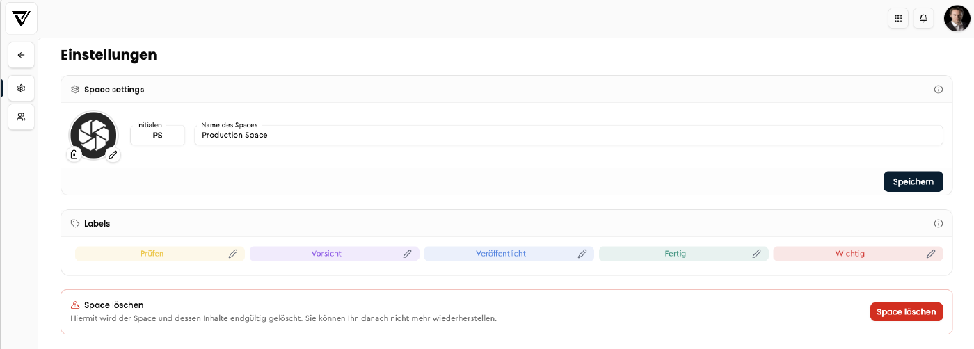 Label-Bezeichnungen anpassen